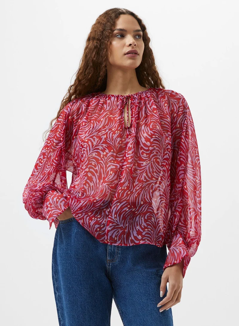 French Connection Regular Polyester High Neck Shirt