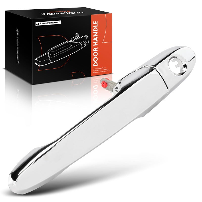 APremium Front Driver Side Exterior Door Handle with Keyhole Compatible with Chevrolet Impala Impala Limited Cobalt Buick Lacrosse Lucerne Allure Pontiac G5 Solstice Saturn Sky Chrome