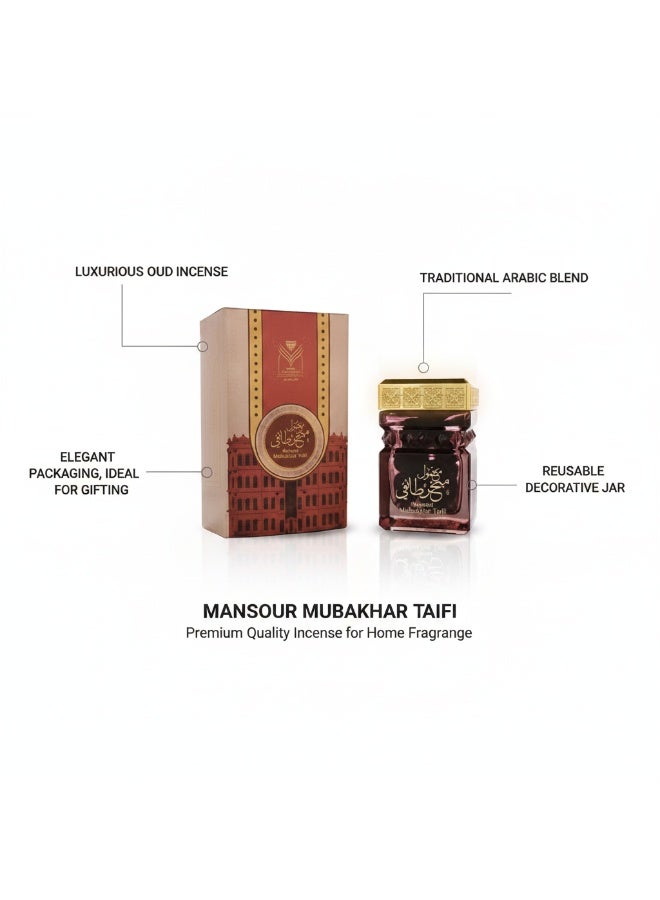 Al Mas Taifi Mabkhhar Maamoul Incense 60g, Premium Oud Powder Blended with Taifi Rose Perfume, Oud and Saffron, Long Lasting Bakhoor Fragrance for Home, Guests and Special Occasions - Image 2