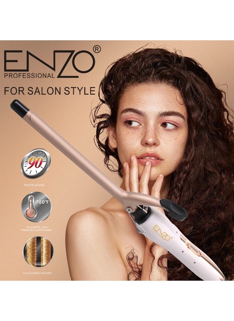 ENZO Professional - ENZO High Quality LED Display Barrel Hair Curling Iron Professional Salon Use Electric Spin Hair Curler - Image 1