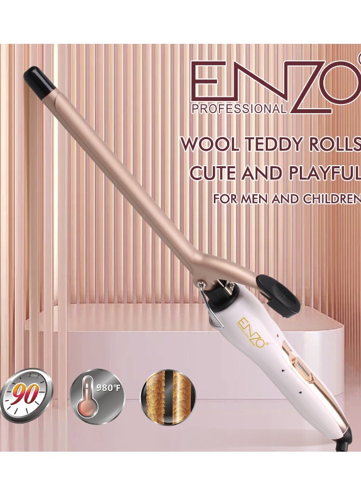ENZO Professional - ENZO High Quality LED Display Barrel Hair Curling Iron Professional Salon Use Electric Spin Hair Curler - Image 1