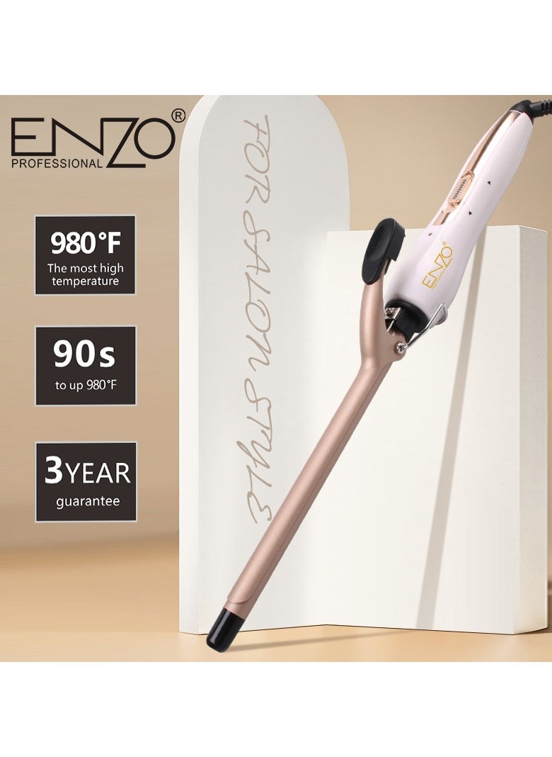 ENZO Professional - ENZO High Quality LED Display Barrel Hair Curling Iron Professional Salon Use Electric Spin Hair Curler - Image 1