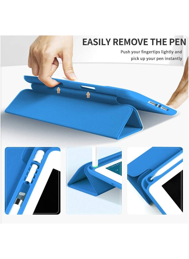 iPad 9th/8th/7th Generation case (2021/2020/2019) iPad 10.2-Inch Case with Pencil Holder [Sleep/Wake] Slim Soft TPU Back Smart Magnetic Stand Protective Cover Cases - Image 3