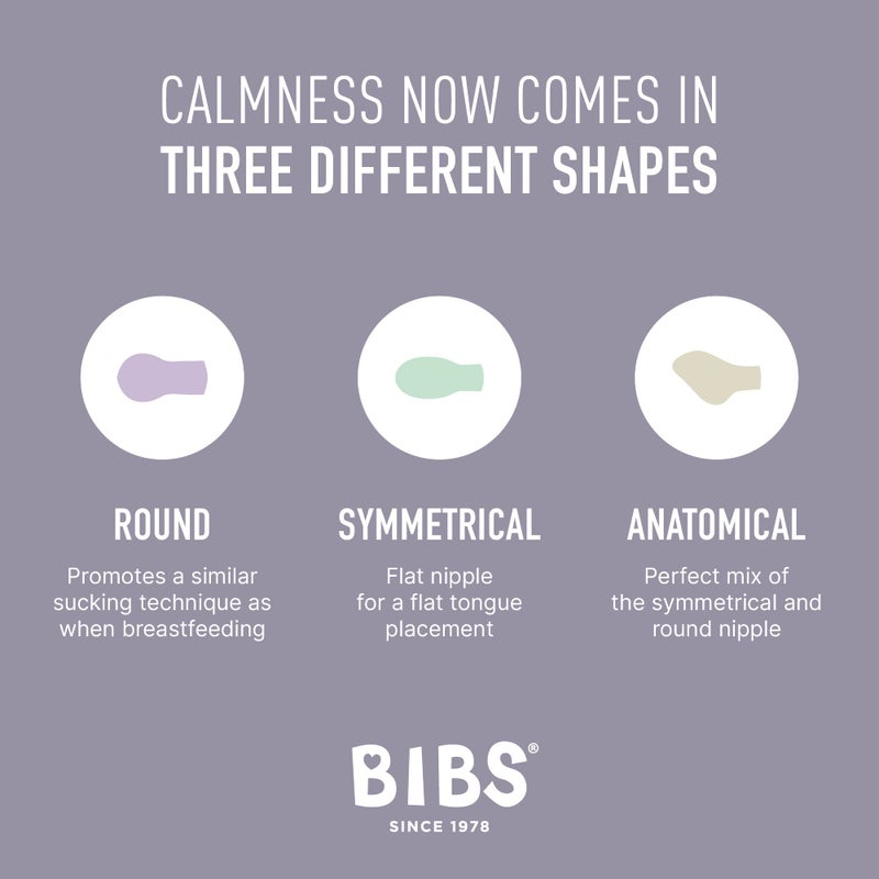 BIBS Try-It Collection | 4-Pack Soothers | BPA-Free Round, Anatomical & Symmetrical Nipple | Natural Rubber Latex/Silicone | Made in Denmark | 0-6 Months | Blush - Image 4