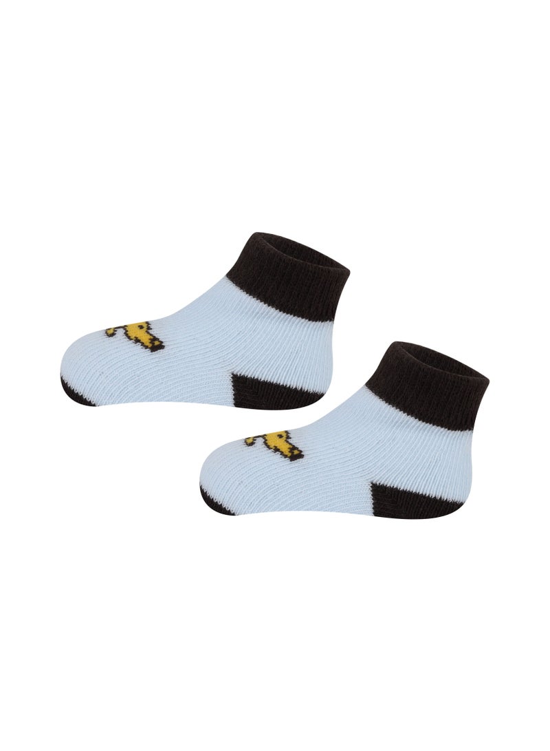 BABY PLUS 3 Pieces Adorable & Cozy Newborn Gift Set |Soft T-Shirt, Snug Cap, and Comfy Socks for New Born Unisex Baby's Gift Set- Blue  - Image 5
