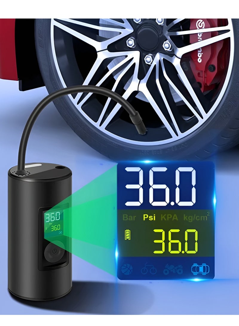 BORTONY Bike Pump Portable Electric Tire Inflator LED Light 4000mAh USB Rechargeable Battery Ball/Motorcycle/Bike/Car Air Pump  - Image 4