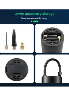 BORTONY Bike Pump Portable Electric Tire Inflator LED Light 4000mAh USB Rechargeable Battery Ball/Motorcycle/Bike/Car Air Pump  - Image 3