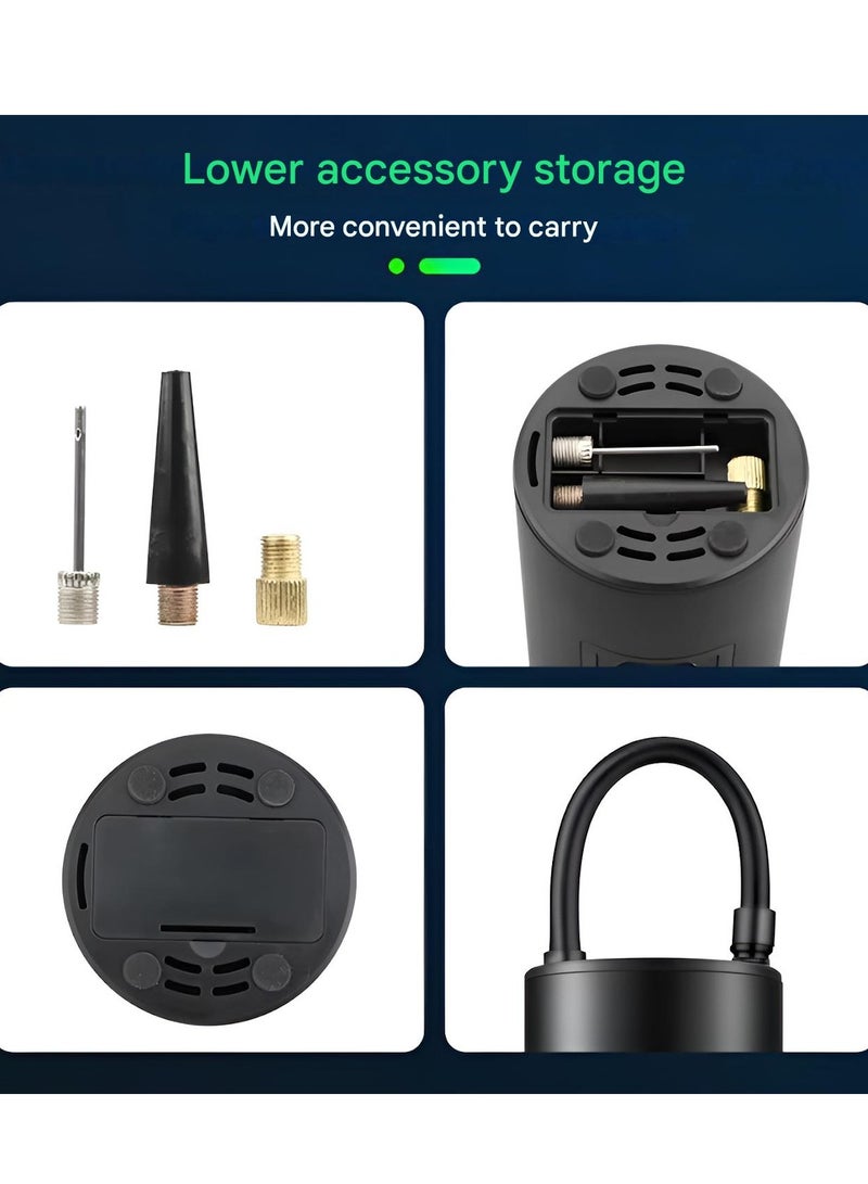 BORTONY Bike Pump Portable Electric Tire Inflator LED Light 4000mAh USB Rechargeable Battery Ball/Motorcycle/Bike/Car Air Pump  - Image 3