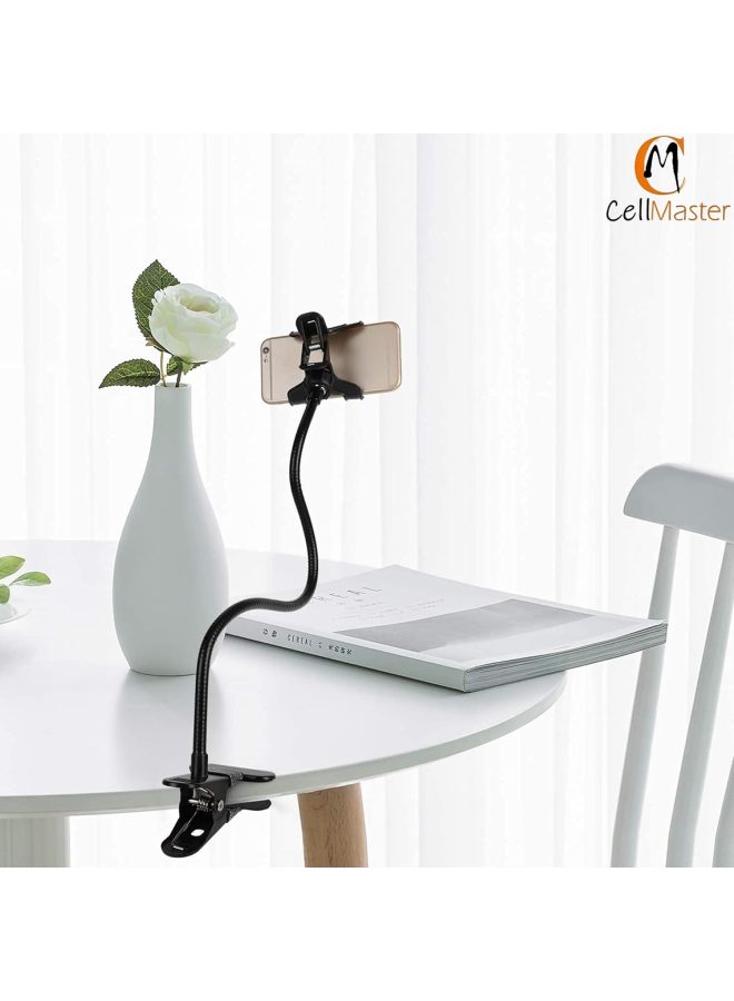 CELLMASTER Metal 360 Degree Flexible Portable Foldable -Lazy Stand Bracket Cell Phone Holder/Gooseneck Long Arm Clip Mobile Stand for Table Mobile Stand for Bed Office - Image 4