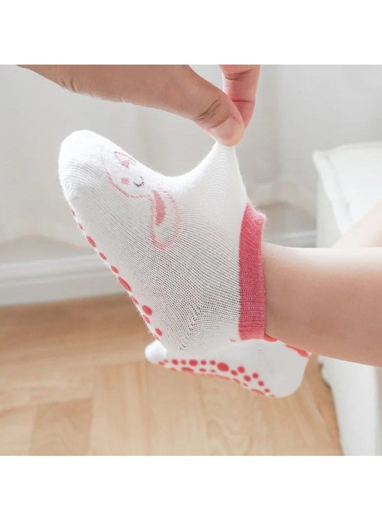 ATRJSZ 6 Pairs Kids Cotton Socks Cute Cartoon Animal Pattern Comfy Breathable Baby Non-slip Floor Socks(M, 1-3Years, 12-13cm) - Image 5