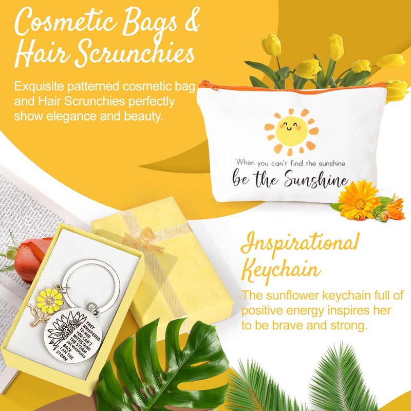 Suhctuptx Get Well Soon Gift Baskets for Women, 9pcs Care Package for Women, After Surgery Recovery Gifts, Feel Better Set Thinking Of You - Sending You Hug Sunshine Box for Sick Friend - Image 4