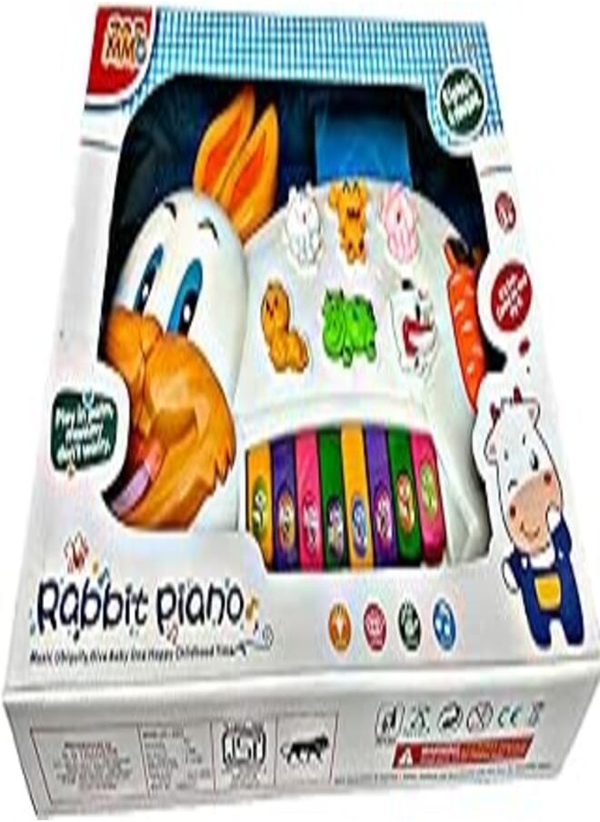 RUHANI - Ruhani Musical Rabbit Piano with Music, Animal Sounds and Flashing Lights Toy for Kids - Image 1