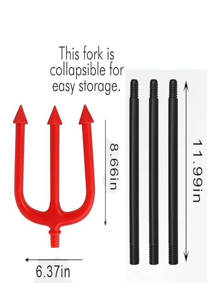 PartyToko PT Fake Devil Pitchfork Devils Demon Cosplay Trident Prop Halloween Fake Devils Fork for Halloween & Cosplay Outfits - Pack of 1pc - Image 2