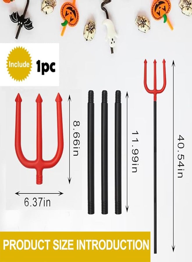 PartyToko PT Fake Devil Pitchfork Devils Demon Cosplay Trident Prop Halloween Fake Devils Fork for Halloween & Cosplay Outfits - Pack of 1pc - Image 3