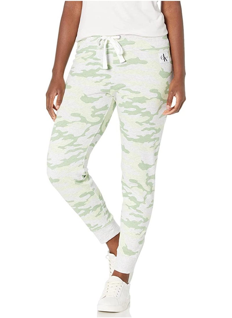 Calvin Klein Jeans - Calvin Klein Jeans Women's Camo Rib Trim Jogger, Foliage, XS - Image 1