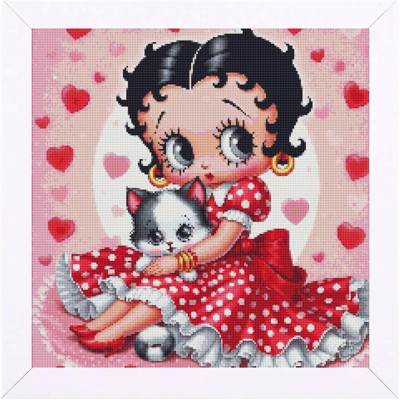 Jaki Diamond Art Kits For Adults Cartoon Diamond Art Paintings For Beginners 5D Full Drill Gem Art Kits For Adults For Gift Home Wall Decor 12X12Inch - Image 1