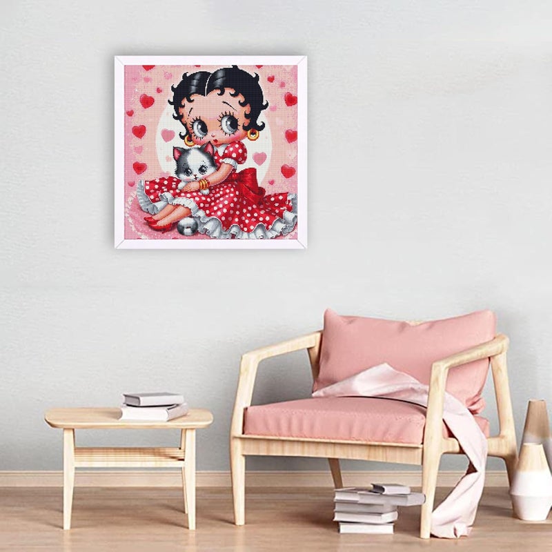 Jaki Diamond Art Kits For Adults Cartoon Diamond Art Paintings For Beginners 5D Full Drill Gem Art Kits For Adults For Gift Home Wall Decor 12X12Inch - Image 3