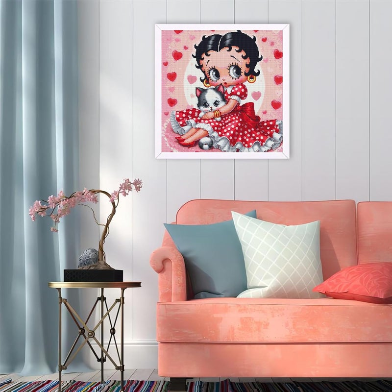 Jaki Diamond Art Kits For Adults Cartoon Diamond Art Paintings For Beginners 5D Full Drill Gem Art Kits For Adults For Gift Home Wall Decor 12X12Inch - Image 4