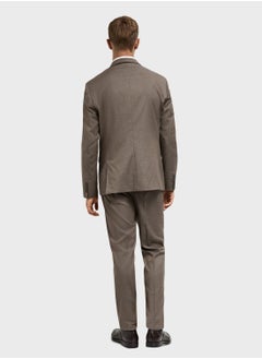Mango Man Herringbone Structure Super Slim Fit Suit Jacket  - Image 2