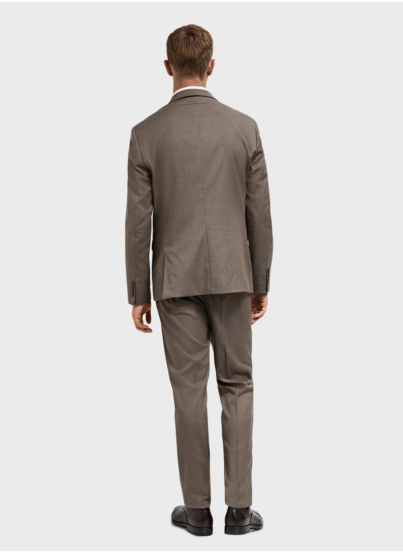 Mango Man Herringbone Structure Super Slim Fit Suit Jacket  - Image 2