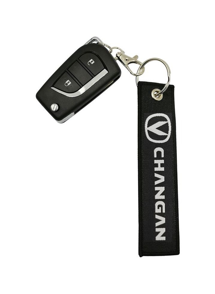 تشانجان Changan Car Keychain Home Keychain قسط نوع النسيج حزام سلسلة المفاتيح - Image 4