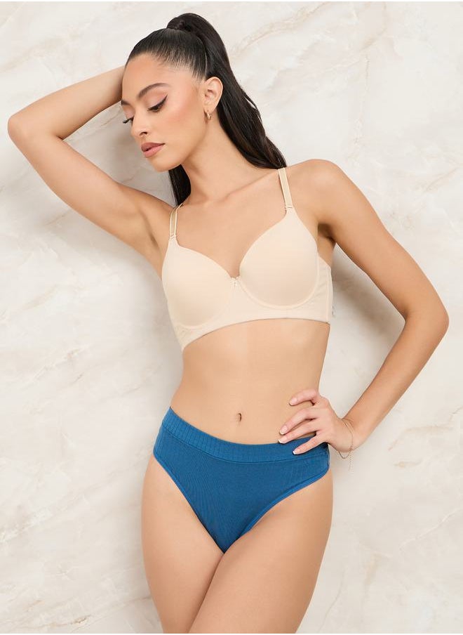 Styli - Pack of 3 - Cotton Ribbed Thong - Image 1