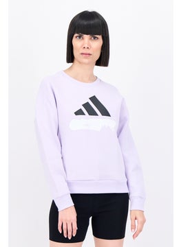 Women Sportswear Fit Long Sleeve Outdoor Sweatshirts, Light Purple