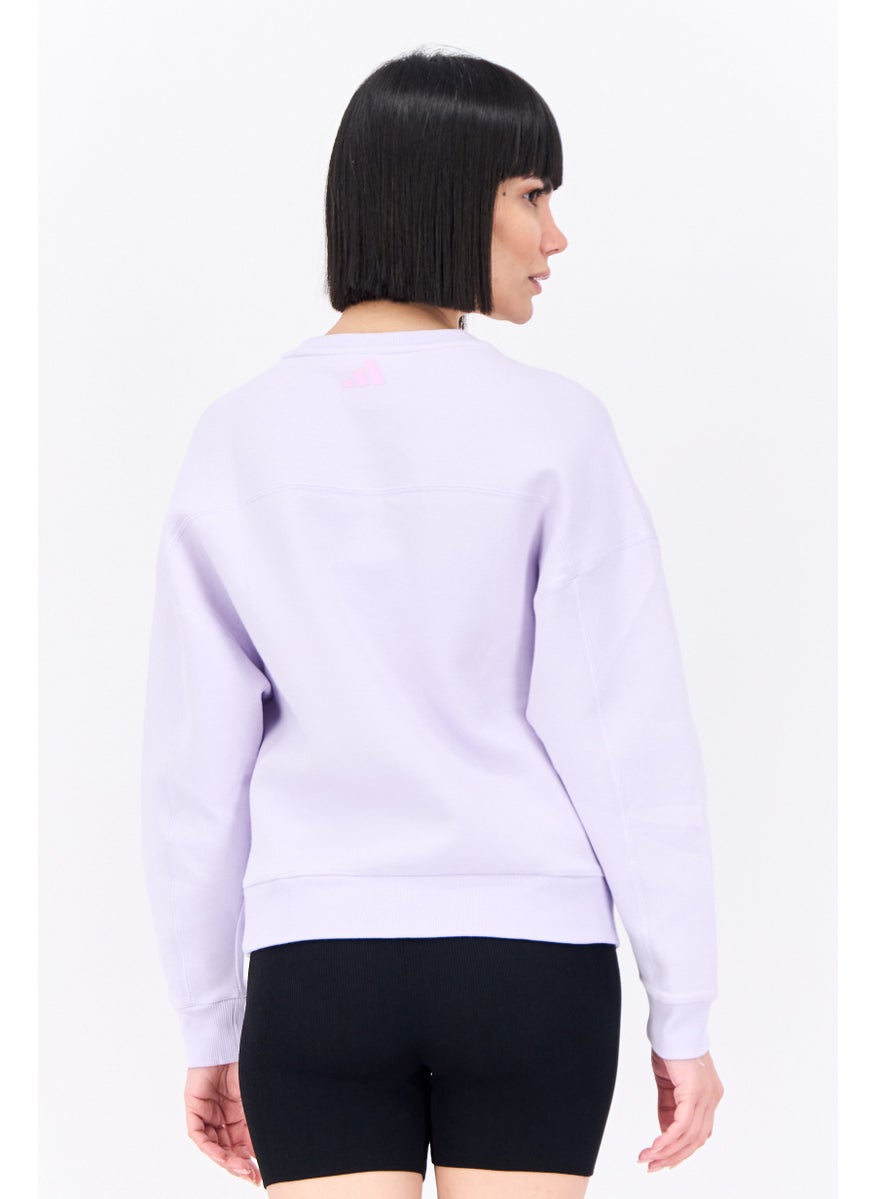 Adidas - Women Sportswear Fit Long Sleeve Outdoor Sweatshirts, Light Purple - Image 1