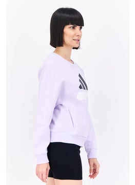 Adidas Women Sportswear Fit Long Sleeve Outdoor Sweatshirts, Light Purple  - Image 2
