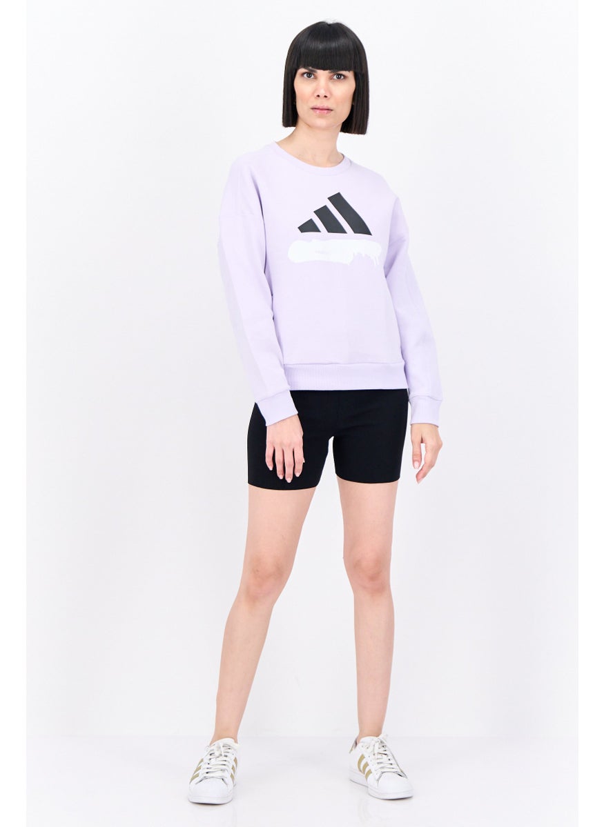 Adidas - Women Sportswear Fit Long Sleeve Outdoor Sweatshirts, Light Purple - Image 1