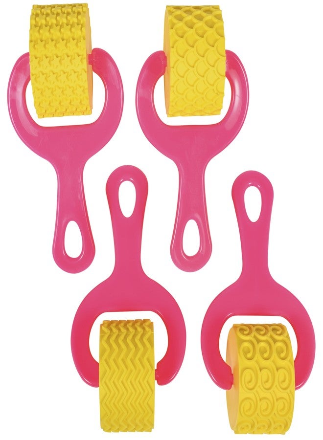 READY 2 LEARN Paint & Dough Explorers - 4 Patterns - Playdough Accessories - Textured Rollers for Play Dough - Paint Stamps for Kids - Clay Tools for Kids - Image 1