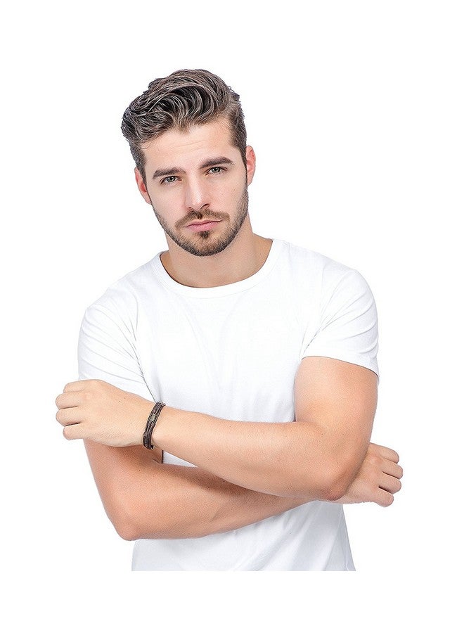جي ستايل سوار معصم رجالي من الجلد العتيق من جيه ستايل مع حبل بني  - Image 3