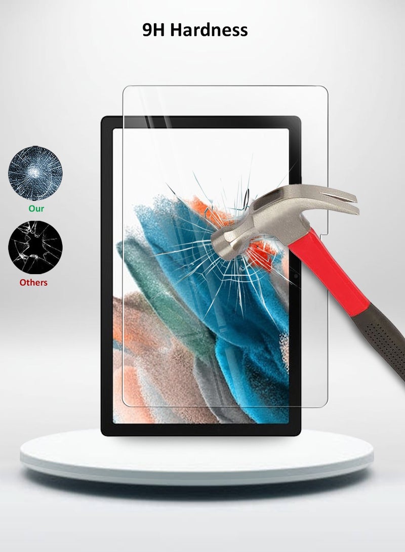 OMAKER حماية شاشة زجاجية مقسّاة HD لجهاز سامسونج جالاكسي تاب A8 2021 بحجم 10.5 بوصة مضادة للانعكاس ومضادة للفقاعات بصلابة 9H وسمك 0.26 مم وحواف مدورة وسهلة التركيب - Image 3
