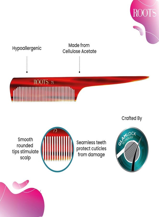 Roots Cellulose Acetate Comb No.75 - Image 3