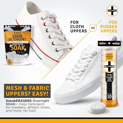 SneakERASERS Instant Sneaker Cleaner, Premium Shoe Cleaning Kit for Sneakers, Dual-Sided Sponges, Effective for Tennis Shoes & Women Men Sneakers, Gentle Rub Design (10 Pack) - Image 5
