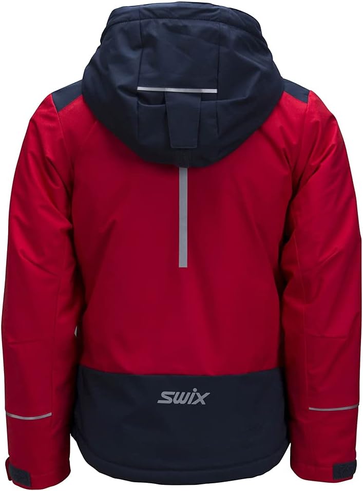 Swix Boys' Junior Rookie Windproof Waterproof Breathable Insulated Hooded Ski Jacket, Red, 14-16 Years - Image 2