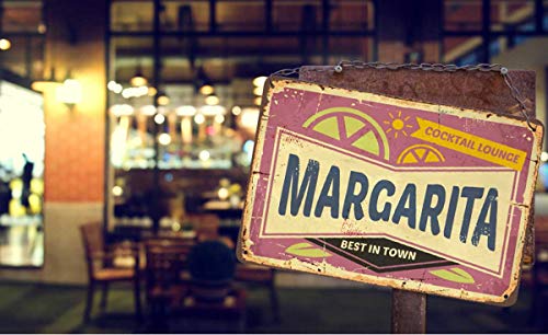 AOYEGO Margarita Tin Sign,Cocktail Lounge Best in Town Vintage Metal Tin Signs for Cafes Bars Pubs Shop Wall Decorative Funny Retro Signs for Men Women 8x12 Inch - Image 3