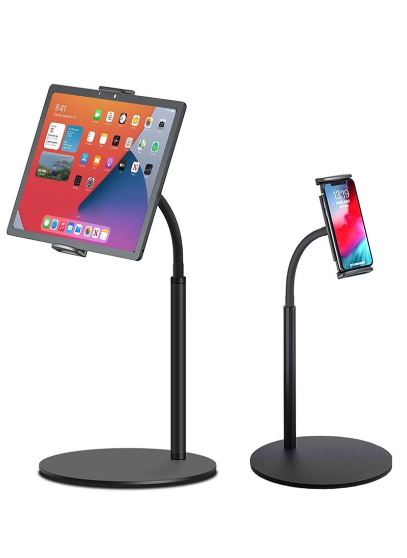 ليكسيس حامل الهاتف اللوحي، حامل سطح المكتب القابل للتعديل يدور 360 درجة، متوافق مع iPad/iPhone/Samsung Galaxy Tabs/Kindle  - Image 1
