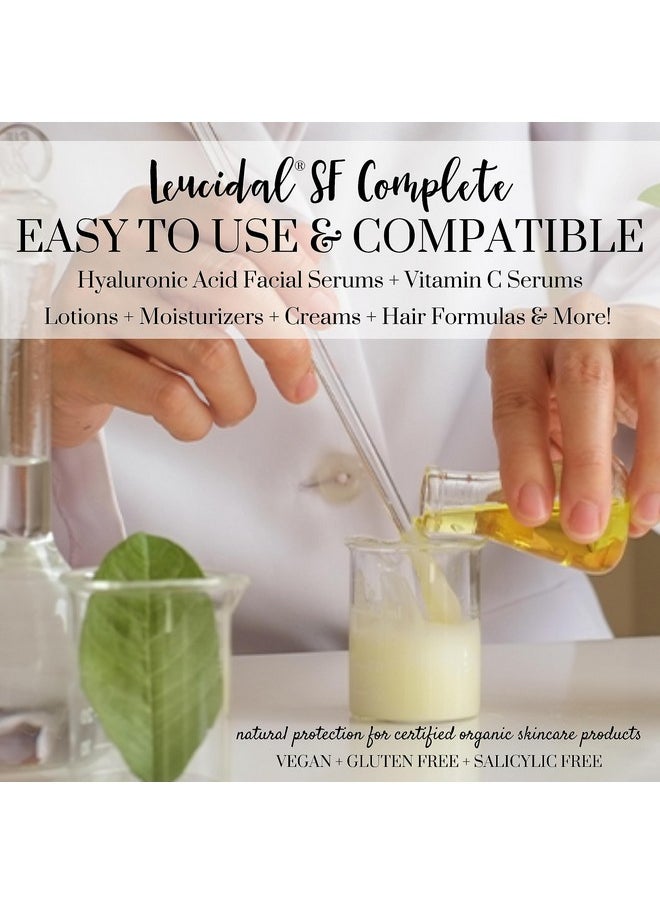 سكين بيرفيكشن - Leucidal® Sf حماية طبيعية كاملة وخالية من الساليسيليك من العصيات اللبنية لمكافحة الشيخوخة وفيتامين C وحمض الهيالورونيك وأمصال الوجه ومستحضرات التجميل للبشرة المثالية 4 أونصة - Image 1