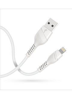 أبيض-كابل USB-A إلى Lightning بطول 1.2 متر