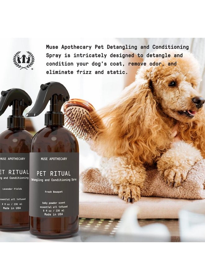 ميوس ابيثيكاري بخاخ فك تشابك شعر الحيوانات الأليفة Muse Apothecary للكلاب والقطط، بخاخ فك تشابك شعر الحيوانات الأليفة للكلاب، بخاخ فك تشابك شعر الكلاب، بخاخ فك تشابك شعر الكلاب، غني بالزيوت الأساسية، عبوة منعشة بحجم 8 أونصات  - Image 2