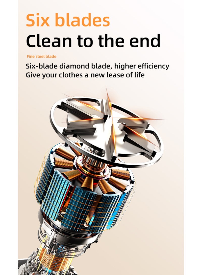 Aurafly Lint Shavers, Rechargeable Fabric Shaver with Digital Display, Sweater Shaver with 6-Leaf Blades and Safety Lock, Defuzzer Remove Fuzz, Pills from Clothes, Furniture, Sofa, Blanket - Image 5