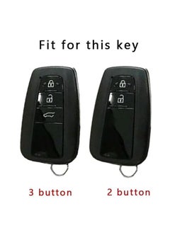 OUYoo OUYoo for Toyota Key Fob Cover with Toyota Keychain, Car Key Fob Case Compatible with Toyota 2018-2024 Camry RAV4 Highlander Avalon C-HR Prius Corolla GT86 Metallic Gray，With UAE flag keychain.  - Image 3