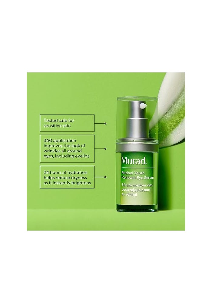 Murad Retinol Youth Renewal Eye Serum – Anti-Aging Treatment with Tri-Active Retinol, Hydrators & Botanical Extracts for Wrinkles, Puffiness & Dark Circles – 15ml - Image 2