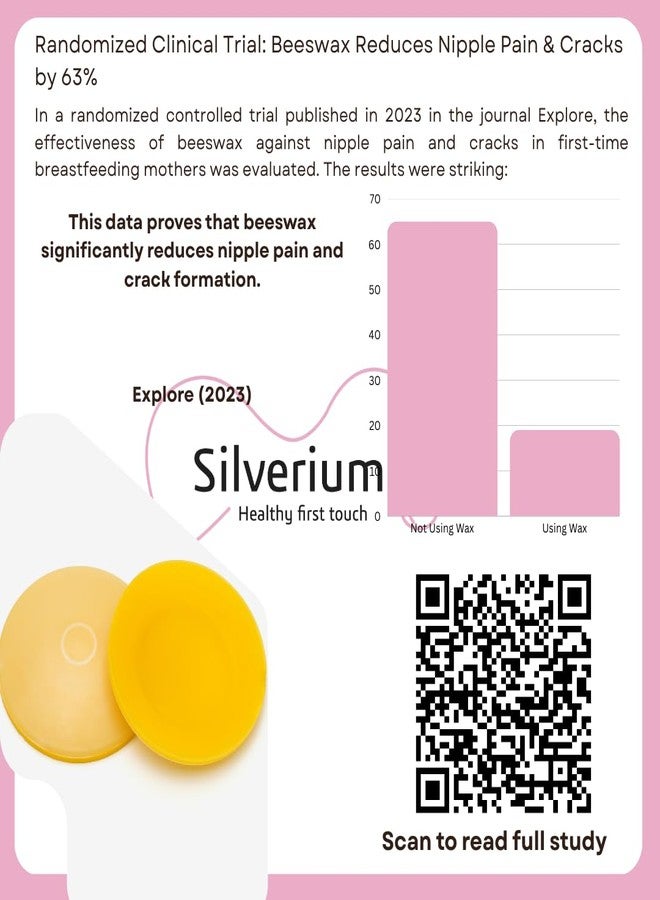 Silveriumom Healthy first touch أكواب الرضاعة المصنوعة من شمع العسل - واقيات حلمات من شمع العسل - واقيات الحلمات - أغطية حلمات من شمع العسل للرضاعة الطبيعية - Image 5