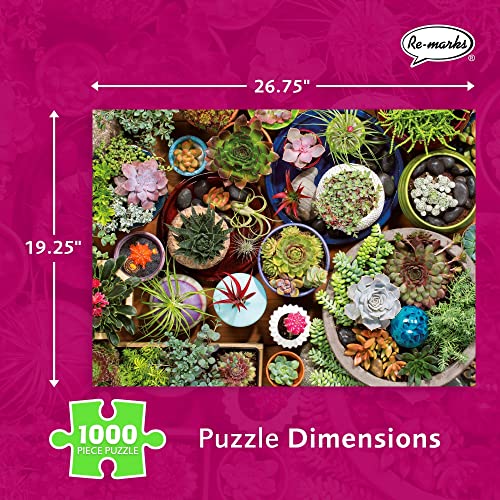 Re-marks Succulents 1000-Piece Puzzle, Artistic Jigsaw Puzzle for All Ages - Image 3