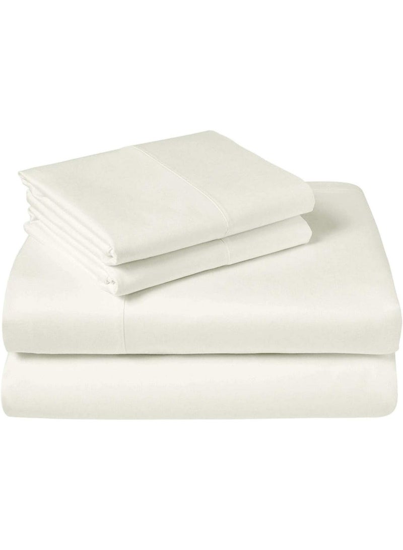 Lavish Touch Double Brushed Flannel 160 GSM Sheet Set Queen Pebble - Image 1