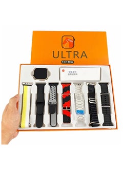 7 in 1 Series 8 Ultra Smart Watch 2.1 Inch Large Screen with 7 Strap and Bluetooth Monitoring Intelligent Smartwatch