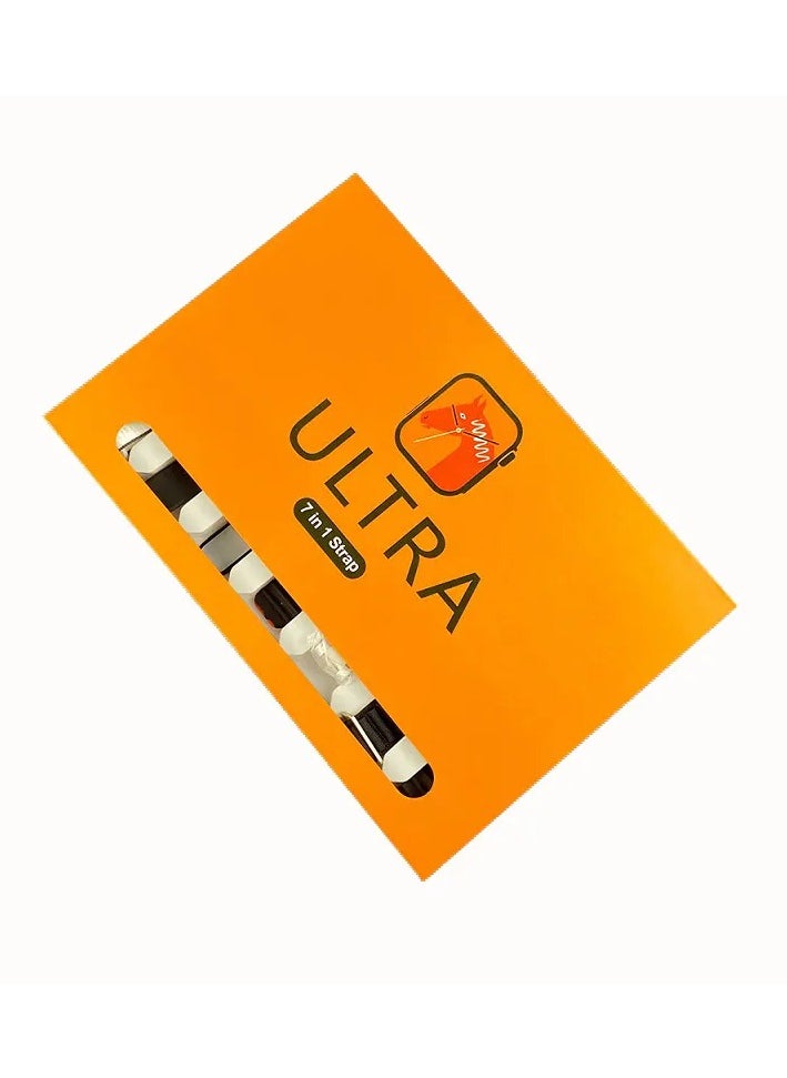Ultra - 7 in 1 Series 8 Ultra Smart Watch 2.1 Inch Large Screen with 7 Strap and Bluetooth Monitoring Intelligent Smartwatch - Image 1