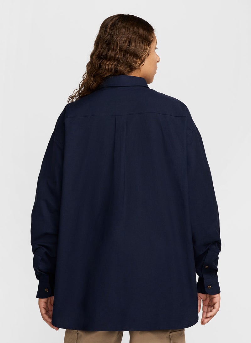 Nike Club Oxford Oversized Shirt - Image 2
